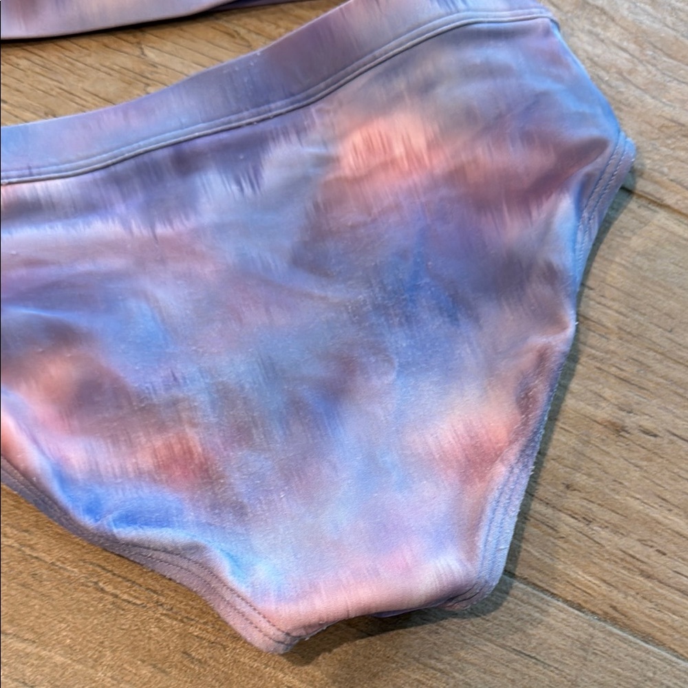 Athleta Girl Tie-Dye Bikini Set size Small / 7 pink purple - Picture 5 of 8